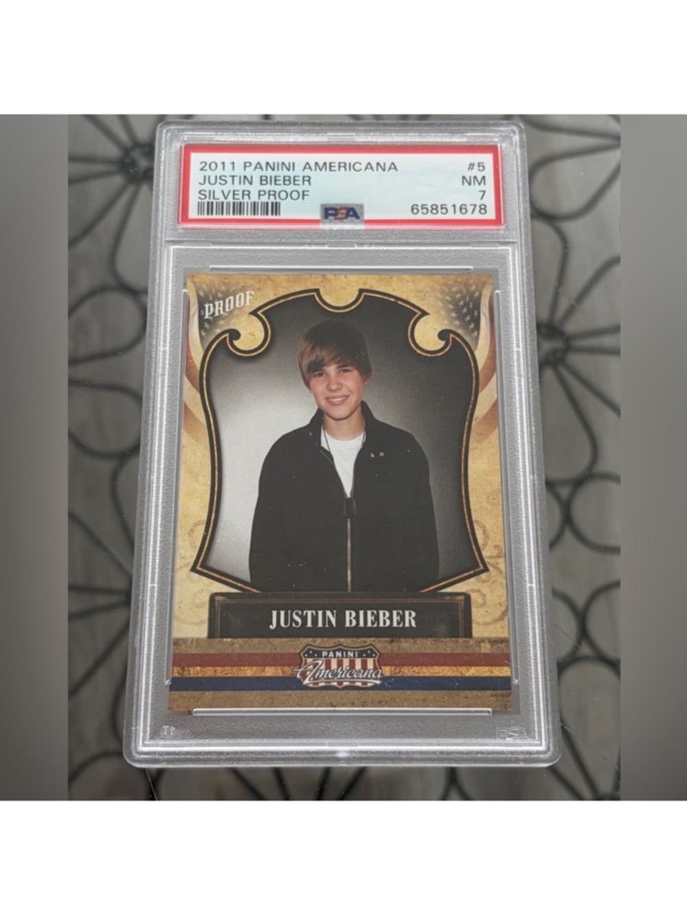 Justin Bieber 2010 Donruss Rookie RC Music Card PSA Graded 7 POP 1